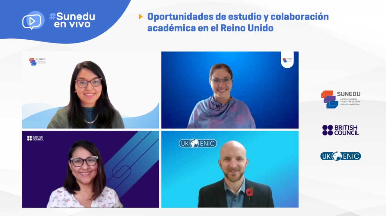 “Sunedu en Vivo” informó sobre oportunidades de estudio y colaboración académica en el Reino Unido  