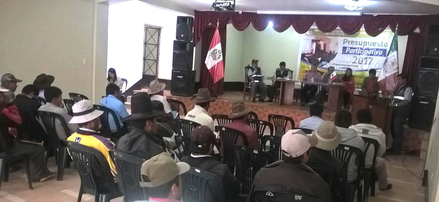 Municipalidad de Shupluy realiza primer taller de Presupuesto Participativo 2017