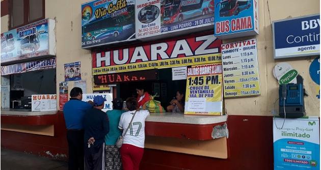 En Chimbote se incrementó demanda de pasajes a Huaraz por Semana Santa 