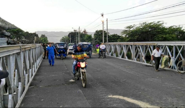 Tránsito vehicular en Casma quedó reabierto tras instalacion de puente bailey
