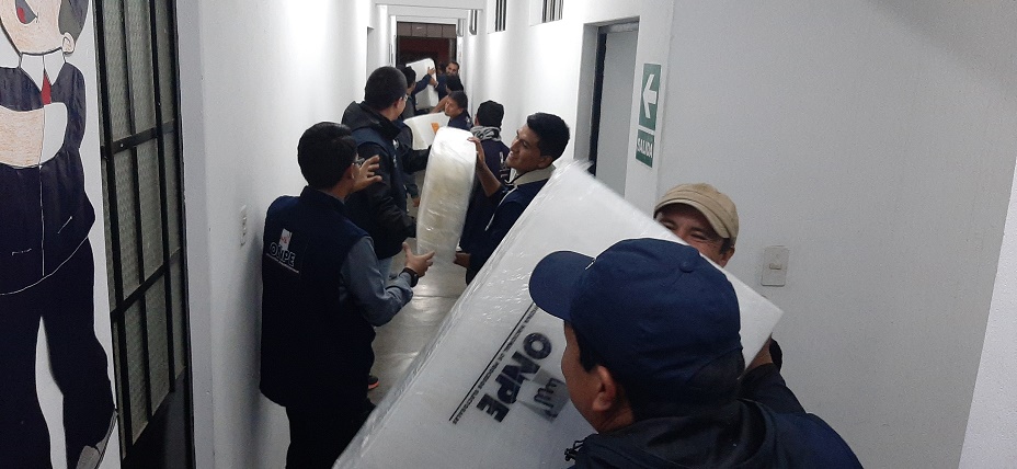 Llegó material de sufragio a la ODPE de Huaraz
