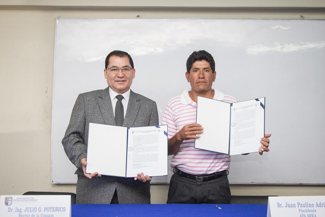 Unasam firma convenio con productores agropecuarios