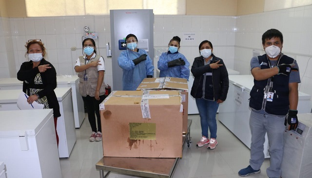 Setenta mil 200 dosis de vacunas Pfizer llegó a Áncash para vacunar a mayores de 60 años