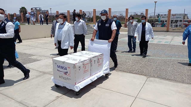 Áncash: Hospital de Nuevo Chimbote recibe lote de vacunas Sinopharm para personal de salud