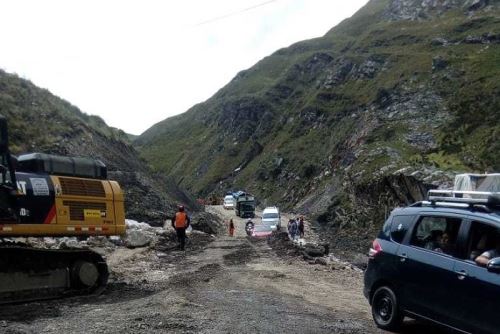 Áncash: se normalizó el tránsito en las vías de Huallanca dañadas por lluvias