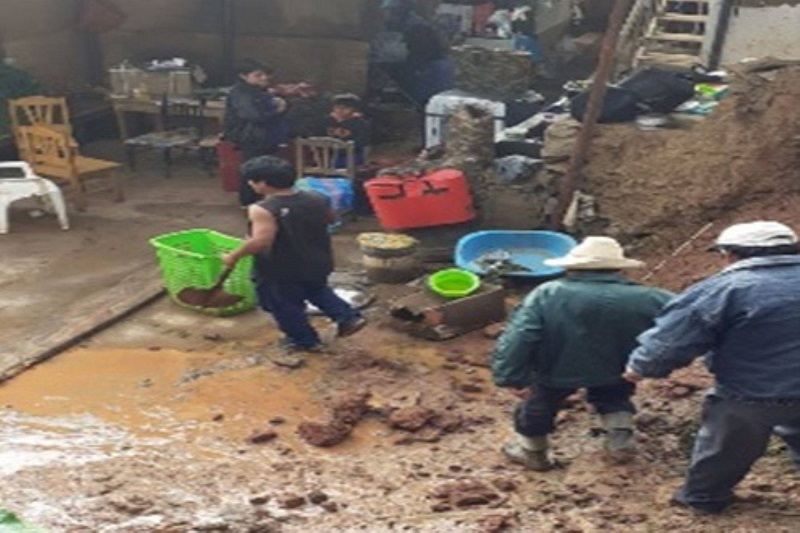 Reportan cinco viviendas afectadas por lluvias intensas en Pomabamba en Áncash
