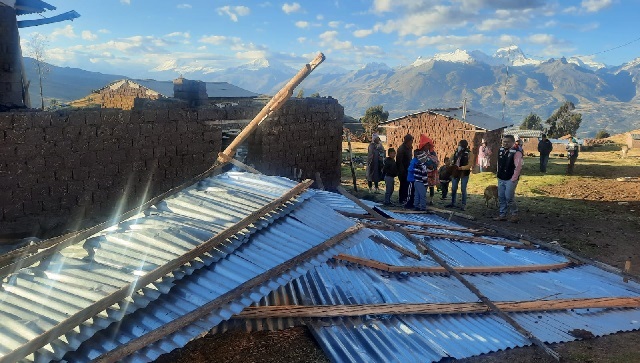 Huaraz: Fuertes vientos afectan viviendas en distrito de Independencia