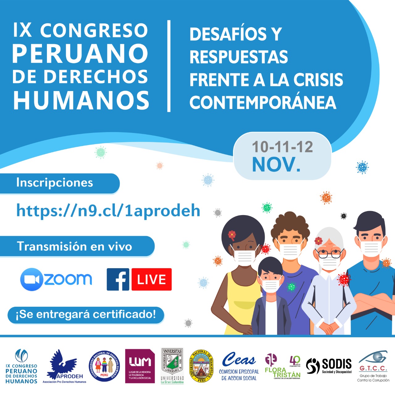 Congreso de Derechos Humanos se centrará en el impacto de la pandemia en el país y el mundo