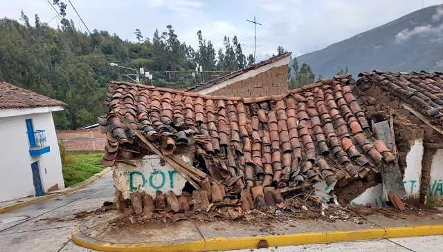 Áncash: una vivienda colapsó en el distrito de Anta debido a lluvias intensas