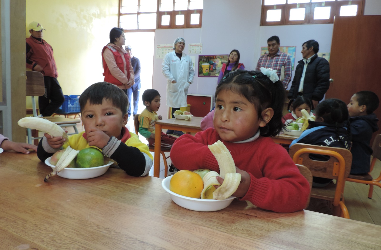 Áncash: I.E. de Pampas Chico reciben alimentos frescos en articulación con el gobierno local